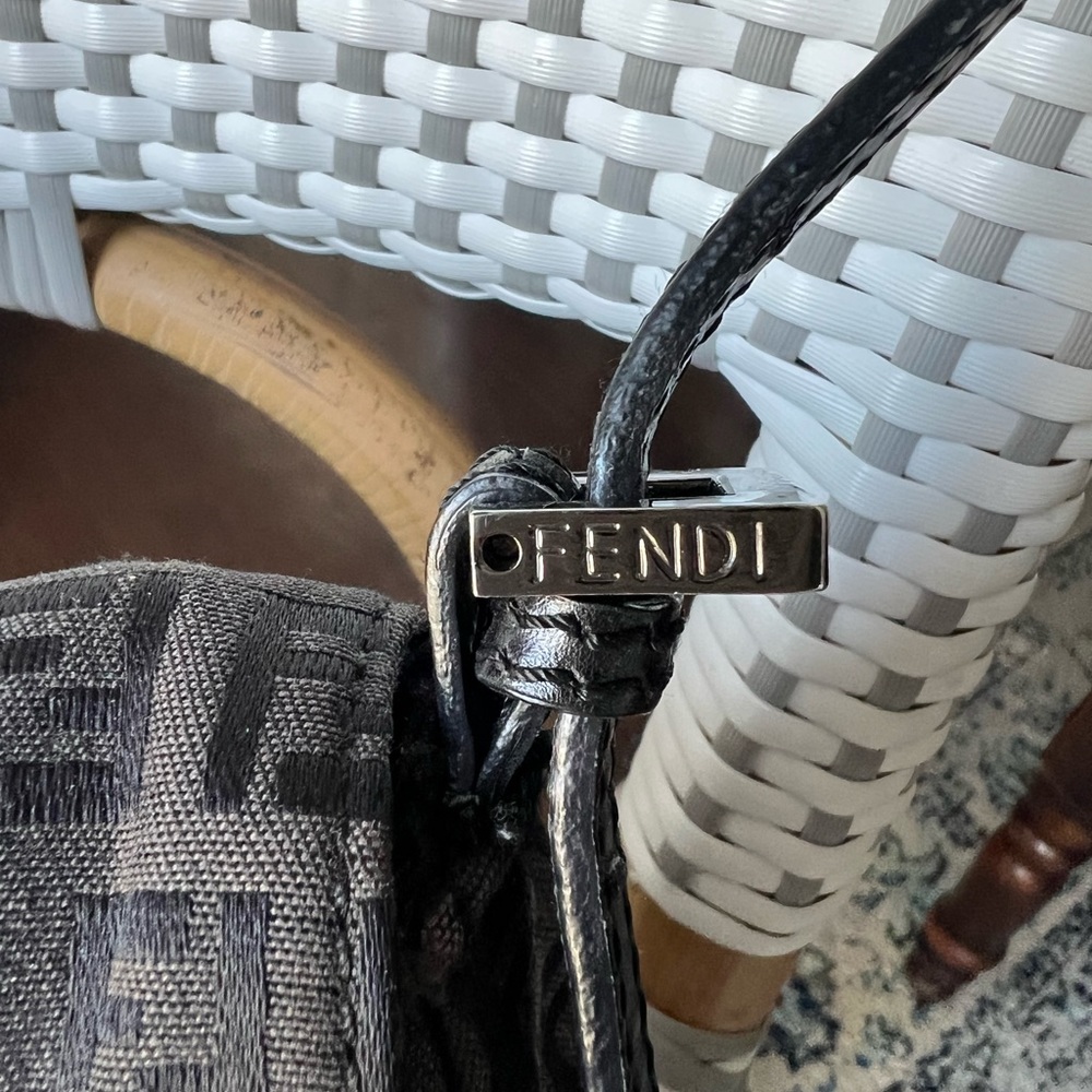 Fendi Authentic Monogram Canvas Mini Baguette Sty… - image 3